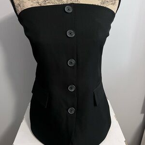 Kenneth Cole Black Strapless Top